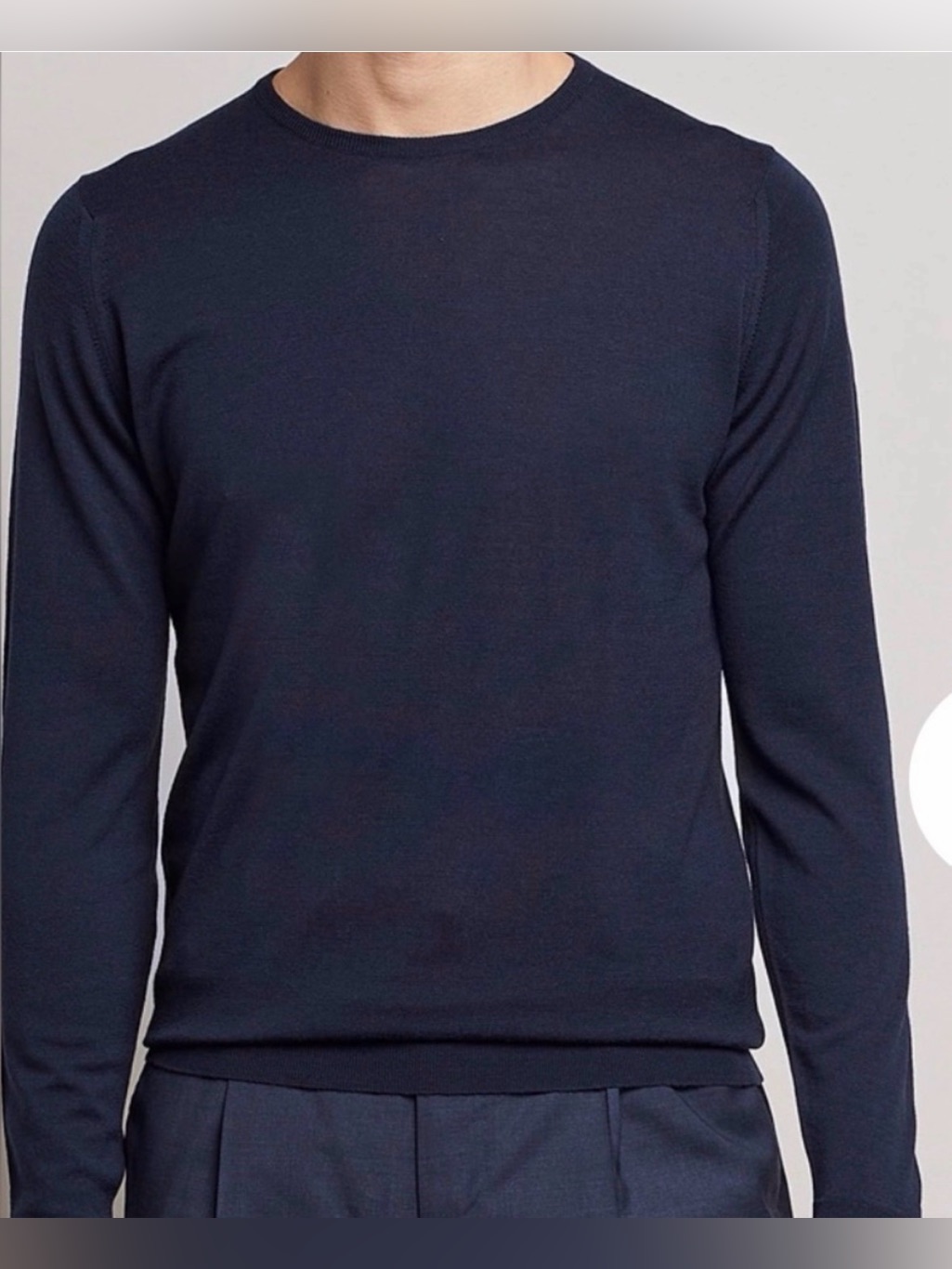 John Smedley Midnight Blue Crewneck Sweater